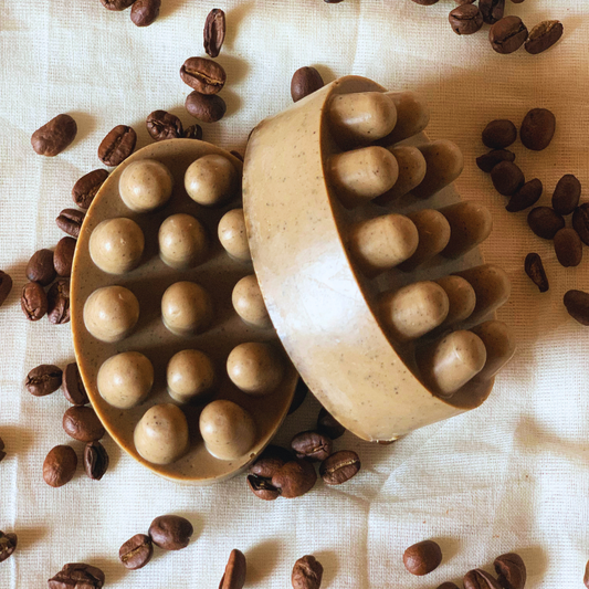 Jabón Masajeador de Café y Naranja – Exfoliante y Anticelulitis