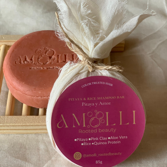 Shampoo Sólido de Pitaya y Arroz – Growth & Glow Line