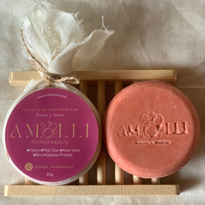 Shampoo Sólido de Pitaya y Arroz – Growth & Glow Line